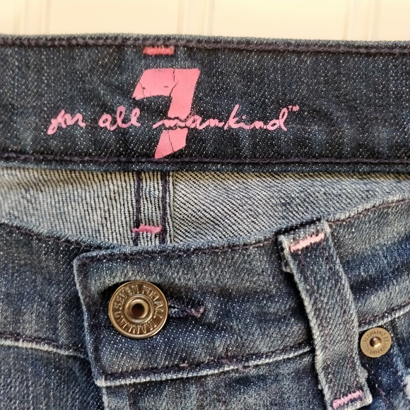 Pink! 🌸 7 FAM flare jeans with PINK accents! - Picture 3 of 7
